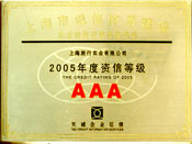 2005年度资信AAA等级